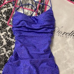 sherri hill blue homecoming dress